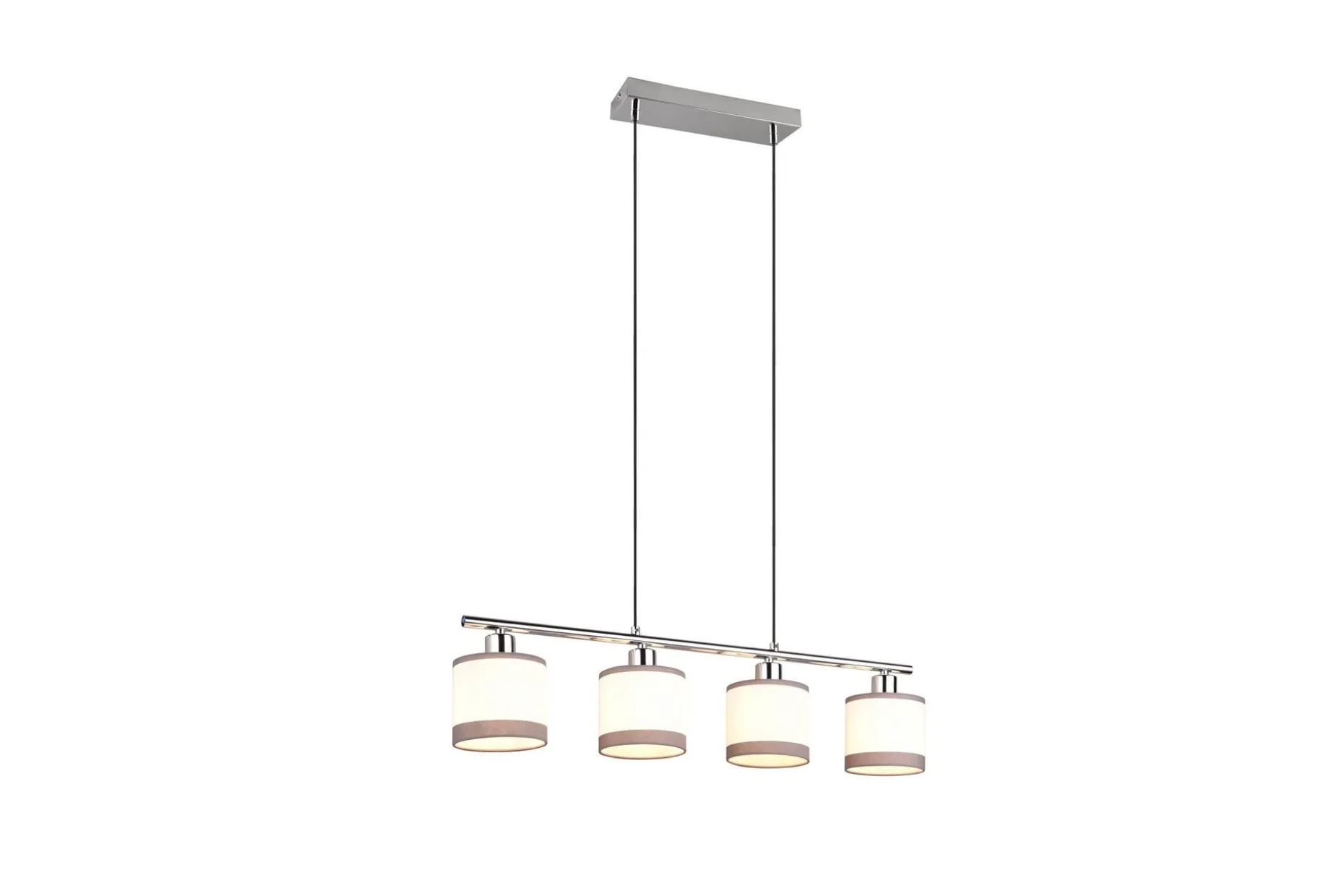 Trio Lighting Davos Taklampe 4L E14 Krom/Hvit