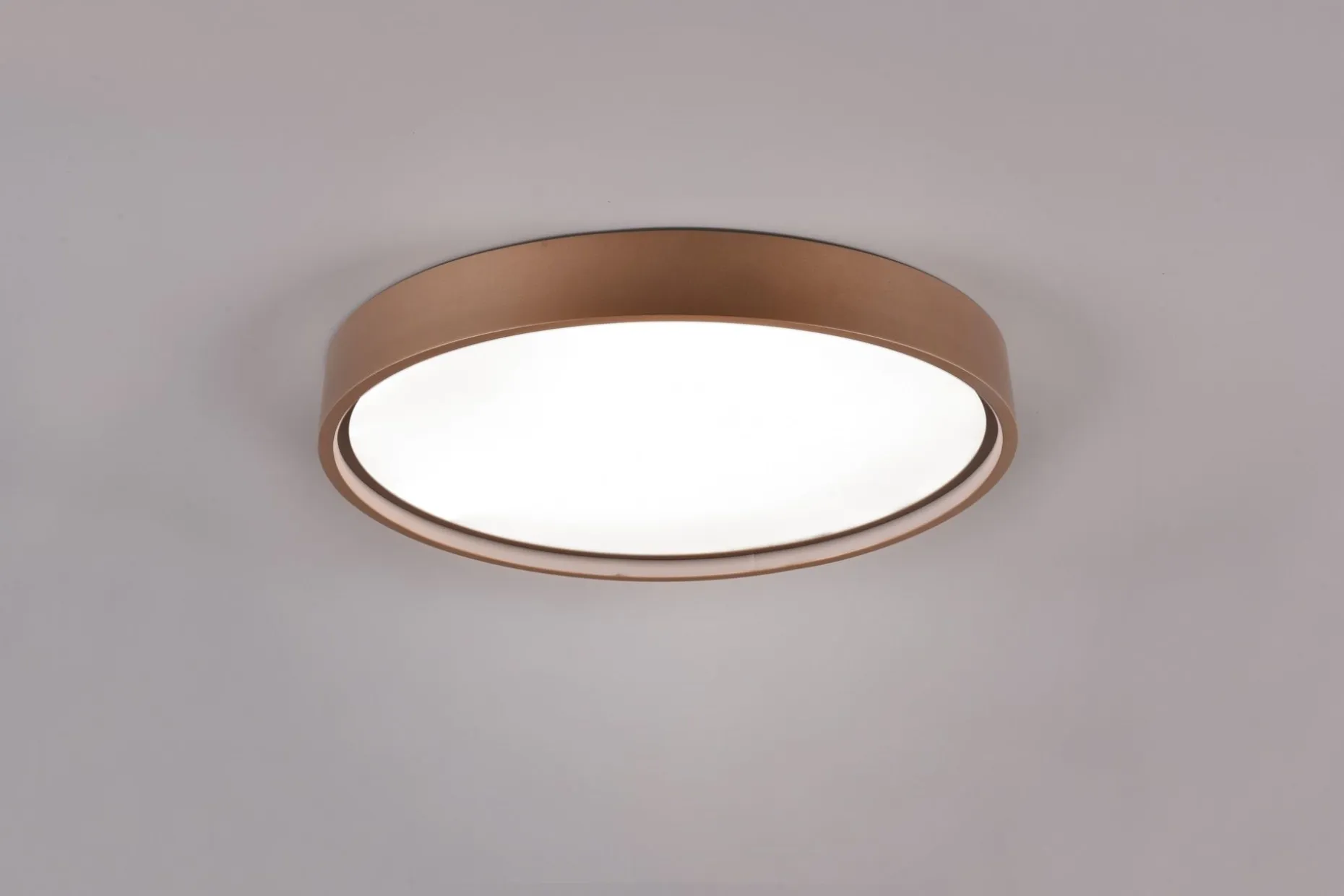 Trio Lighting Doha LED plafond 45 cm kaffe brun