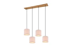 Trio Lighting Elmau taklampe 4L E27 tre/beige