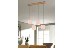 Trio Lighting Elmau taklampe 4L E27 tre/beige