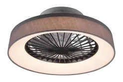 Trio Lighting Farsund LED tak-/veggvifte grå