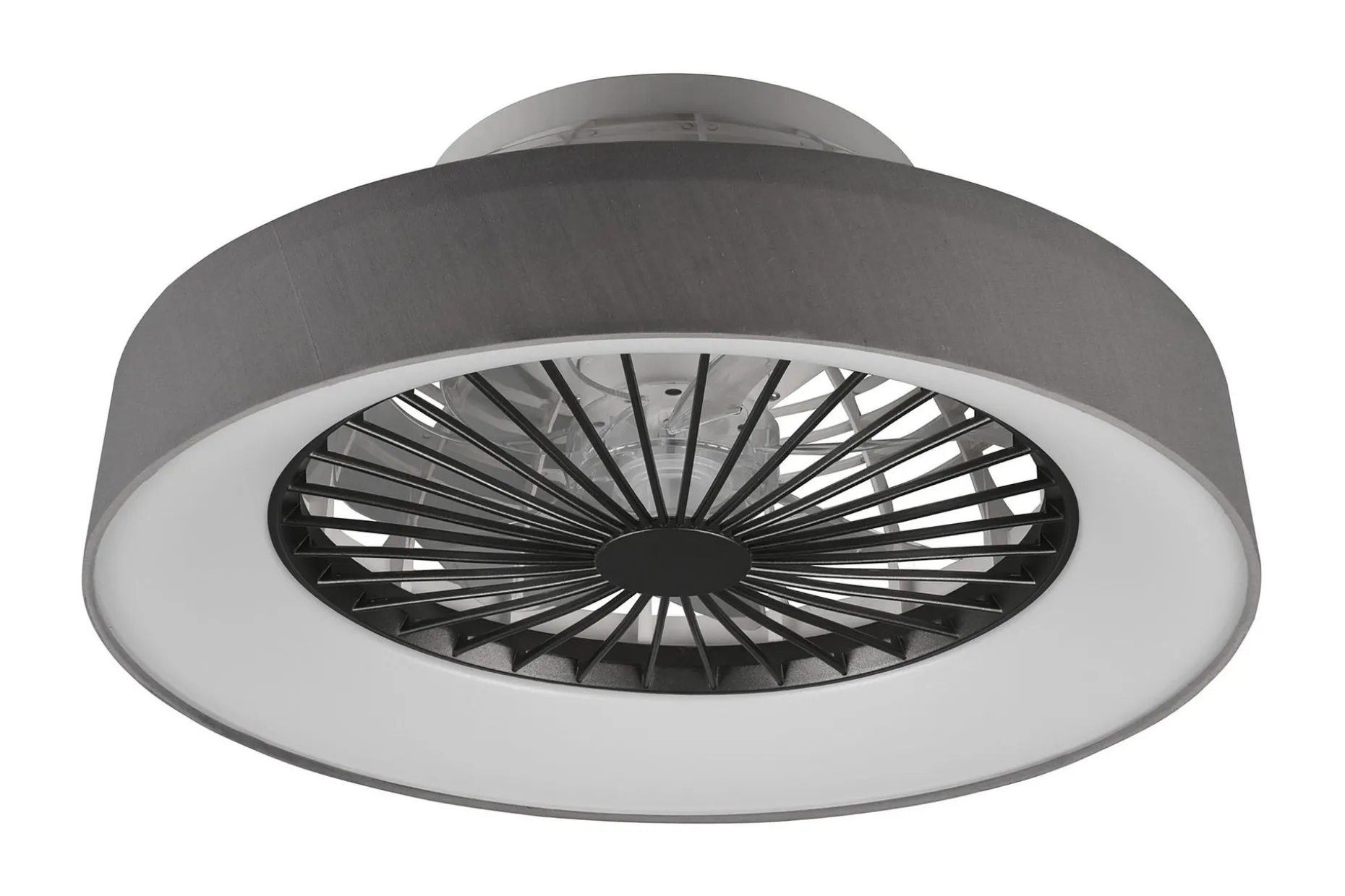 Trio Lighting Farsund LED tak-/veggvifte grå