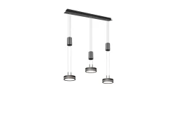 Trio Lighting Franklin LED taklampe 3L antrasitt
