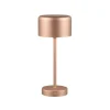 Trio Lighting Jeff LED bordlampe kaffe brun oppladbar