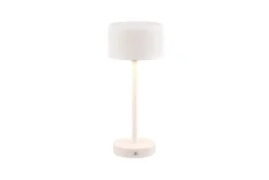 Trio Lighting Jeff LED Bordlampe Matt Hvit Oppladbar