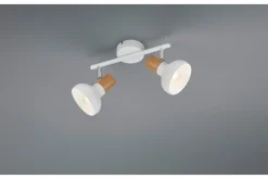 Trio Lighting Latika spotlight 2L E14 matt hvit/tre