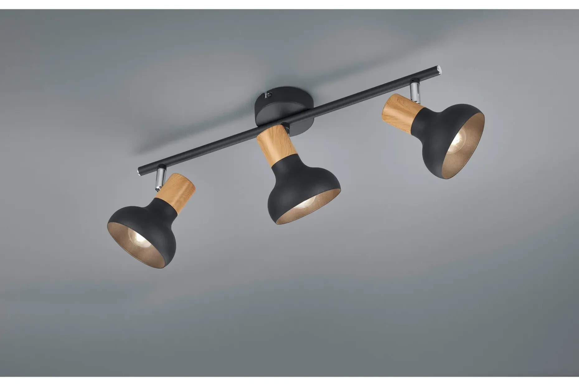 Trio Lighting Latika Spotlight 3L E14 Matt Svart/Tre