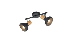 Trio Lighting Latika Spotlight 2L E14 Matt Svart/Tre
