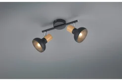 Trio Lighting Latika Spotlight 2L E14 Matt Svart/Tre