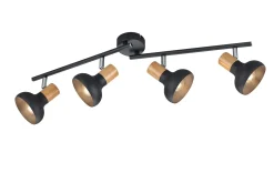 Trio Lighting Latika Spotlight 4L E14 Matt Svart/Tre