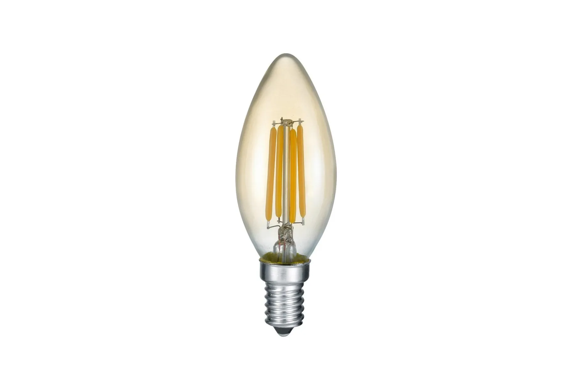 Trio Lighting LK LED E14 filament krone 4W 400lm 2700K brun 3-trinn