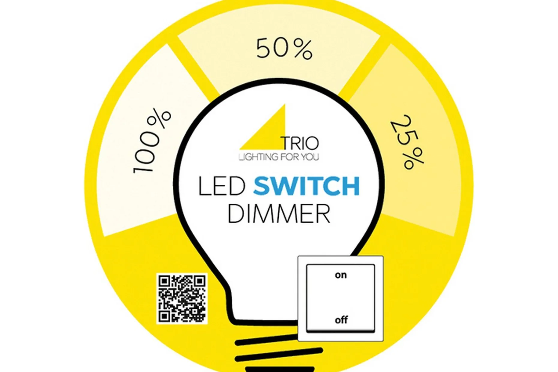 Trio Lighting LK LED E27 filament classic 7W 400lm 1800K brun switch dimmer