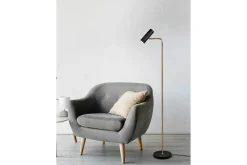 Trio Lighting Marley gulvlampe GU10 matt messing/matt svart