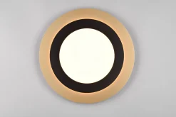 Trio Lighting Morgan LED plafond 45 cm matt svart/gull
