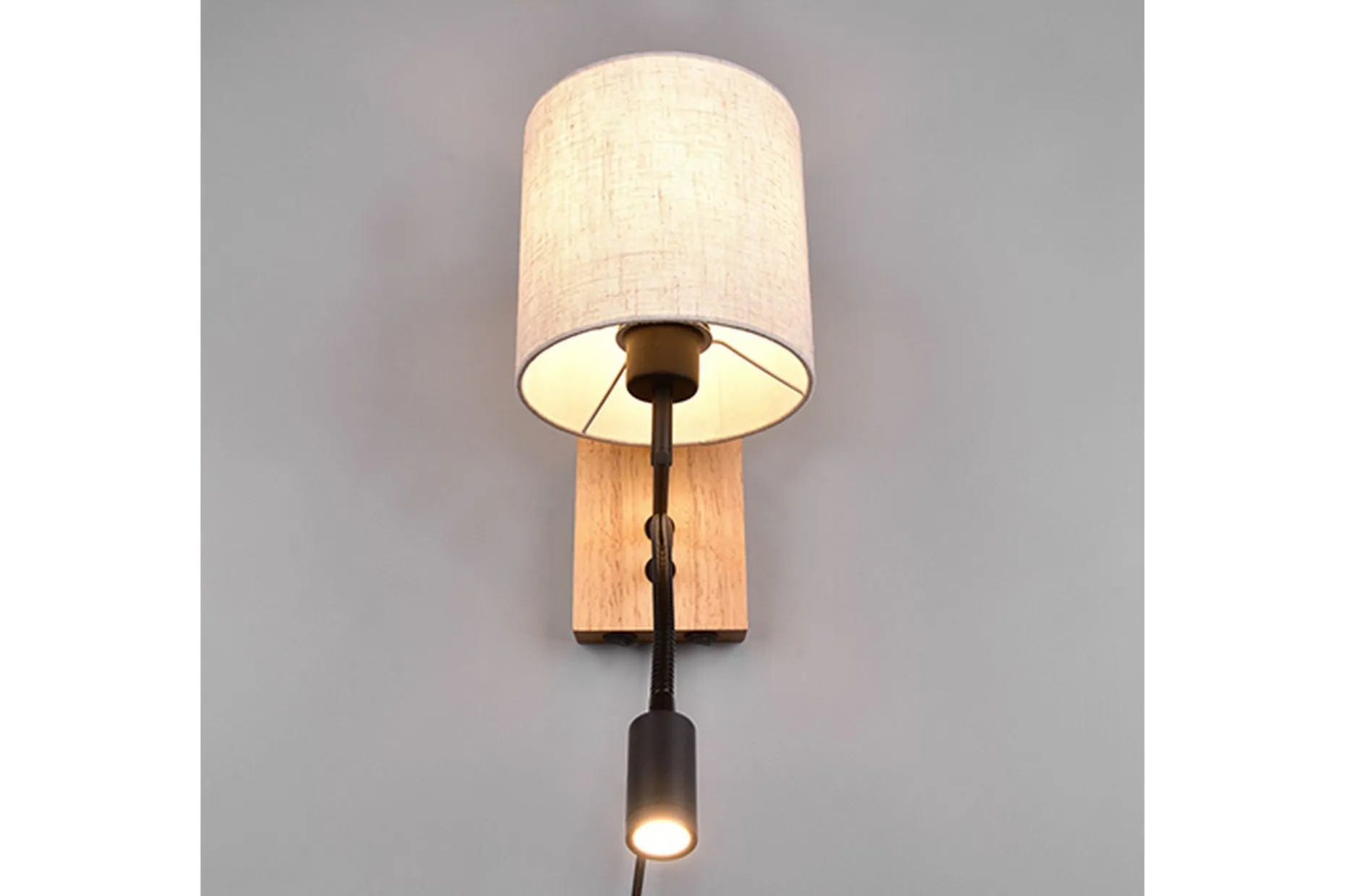Trio Lighting Nilam Vegglampe m. Leselampe 18 cm LED + E27 tre