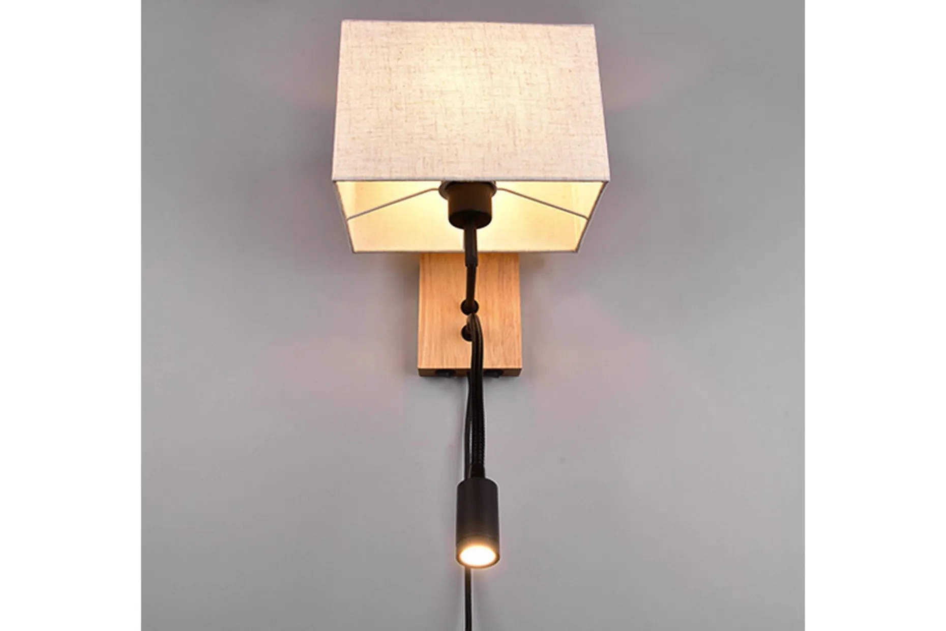 Trio Lighting Nilam Vegglampe med leselampe 25 cm LED + E27 tre