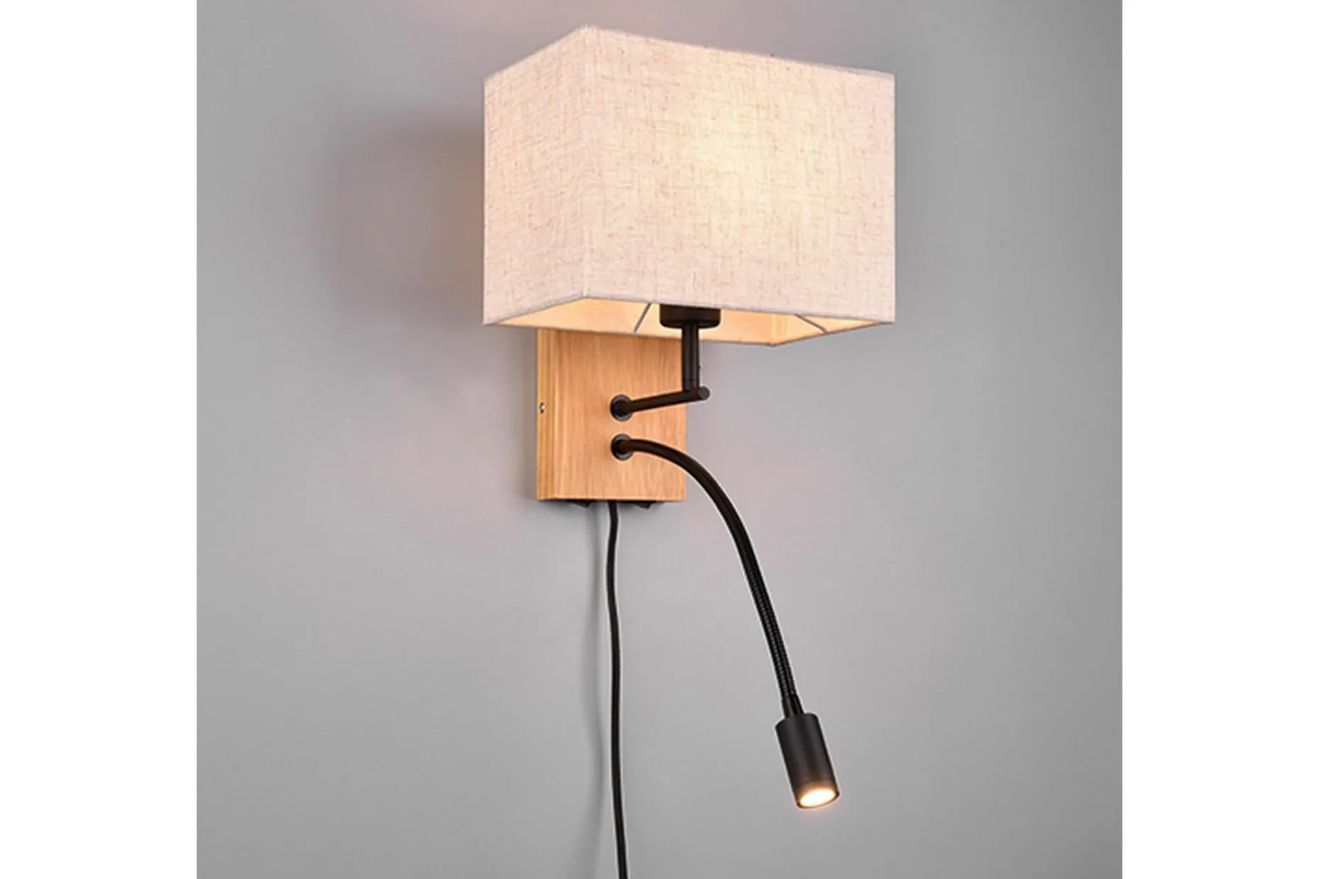Trio Lighting Nilam Vegglampe med leselampe 25 cm LED + E27 tre