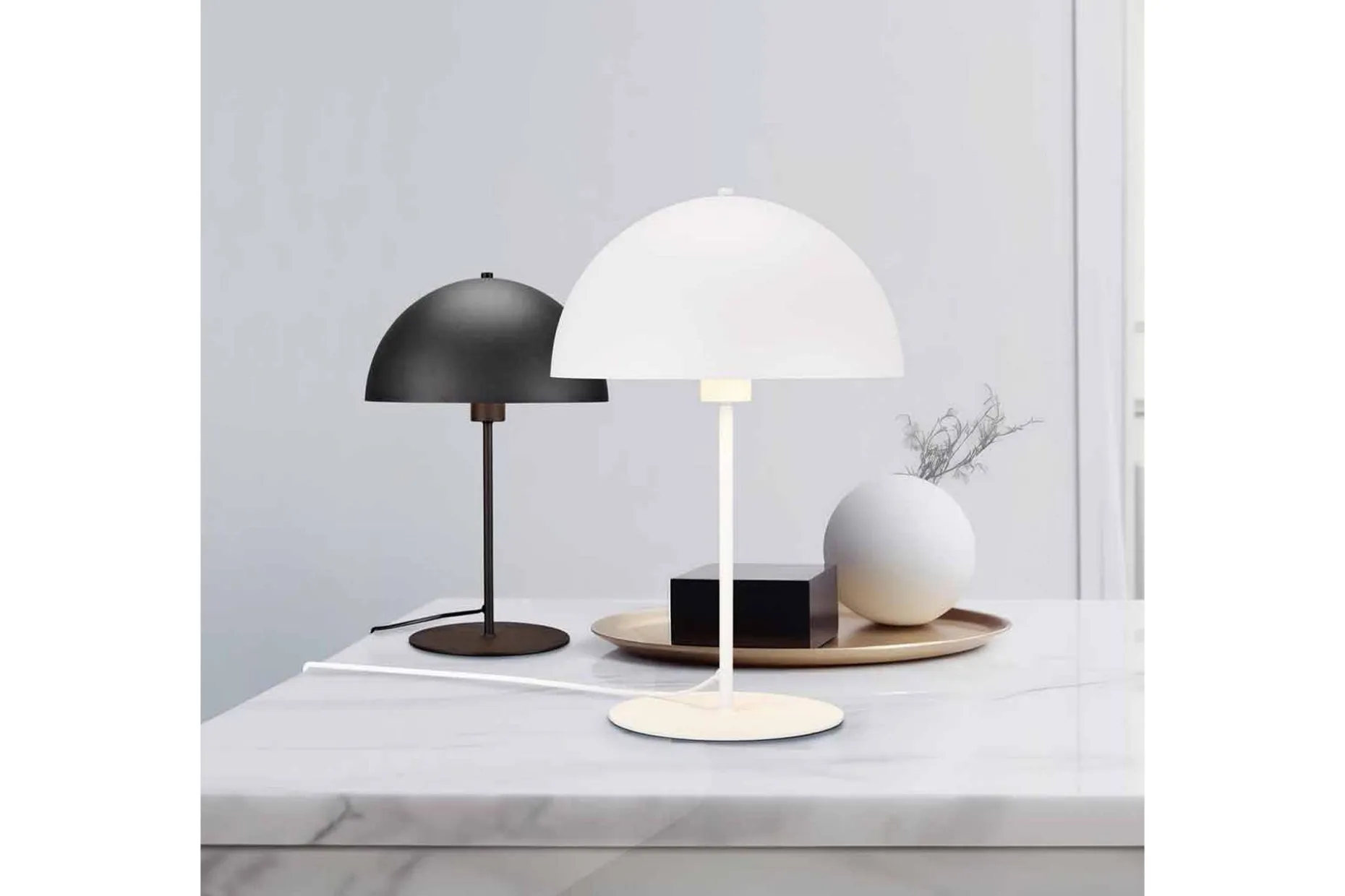 Trio Lighting Nola Bordlampe 45 cm E27 Matt Hvit