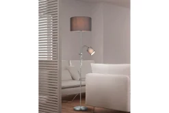 Trio Lighting Owen gulvlampe E27+E14 grå