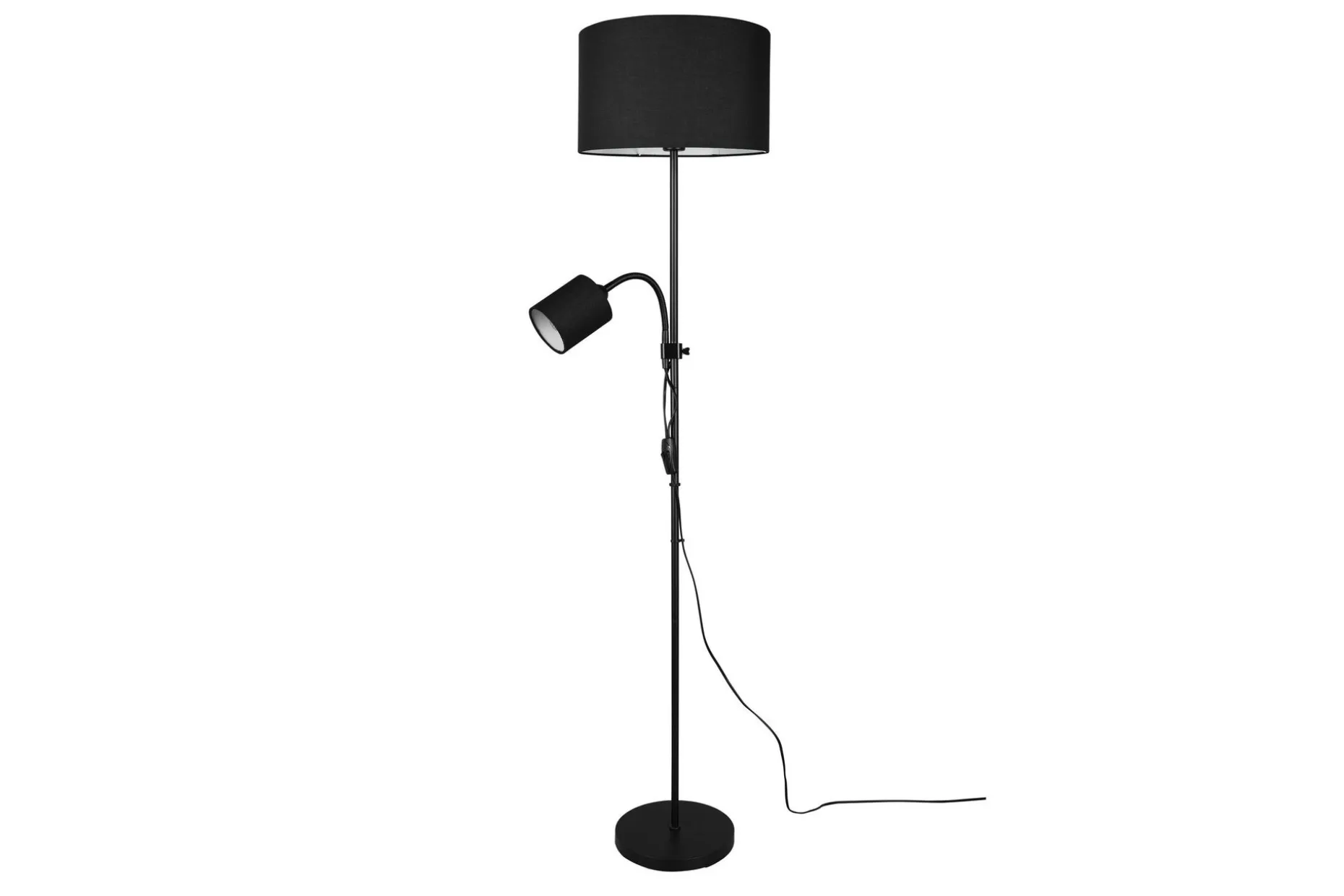 Trio Lighting Owen gulvlampe E27+E14 svart