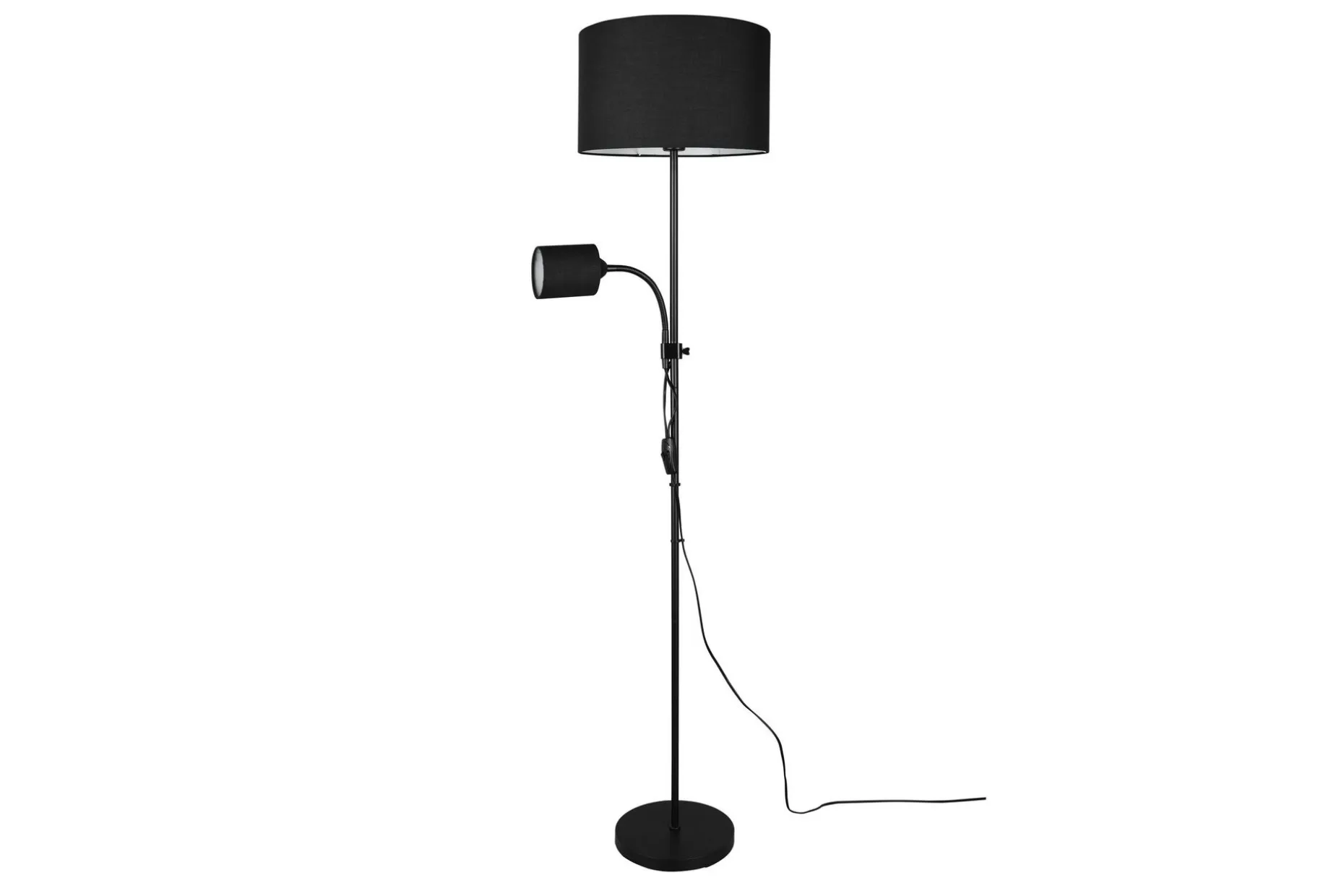 Trio Lighting Owen gulvlampe E27+E14 svart