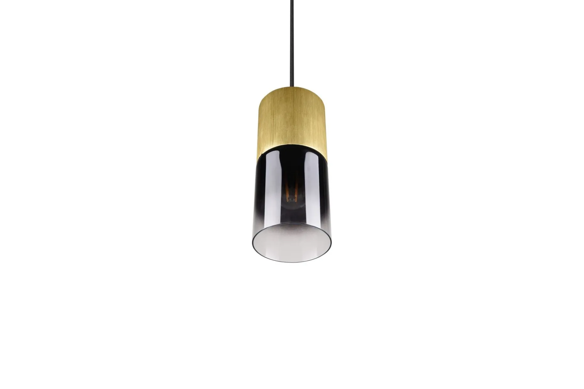 Trio Lighting Robin taklampe 1L E27 matt messing/røkfarget