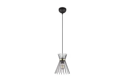 Trio Lighting Rod Taklampe 1L E27 svart/gull