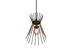 Trio Lighting Rod Taklampe 1L E27 svart/gull