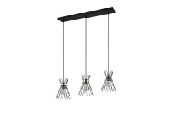 Trio Lighting Rod taklampe 3L E27 svart/gull