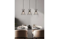 Trio Lighting Rod taklampe 3L E27 svart/gull