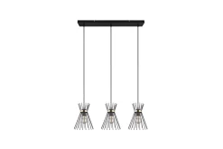 Trio Lighting Rod taklampe 3L E27 svart/gull