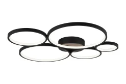 Trio Lighting Rondo LED plafond matt svart 5L