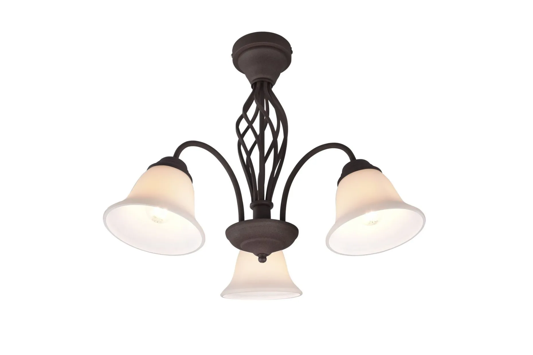 Trio Lighting Rostica plafond 3L E27 rustikk