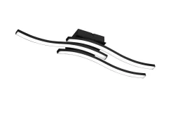 Trio Lighting Route LED plafond 3L matt sort
