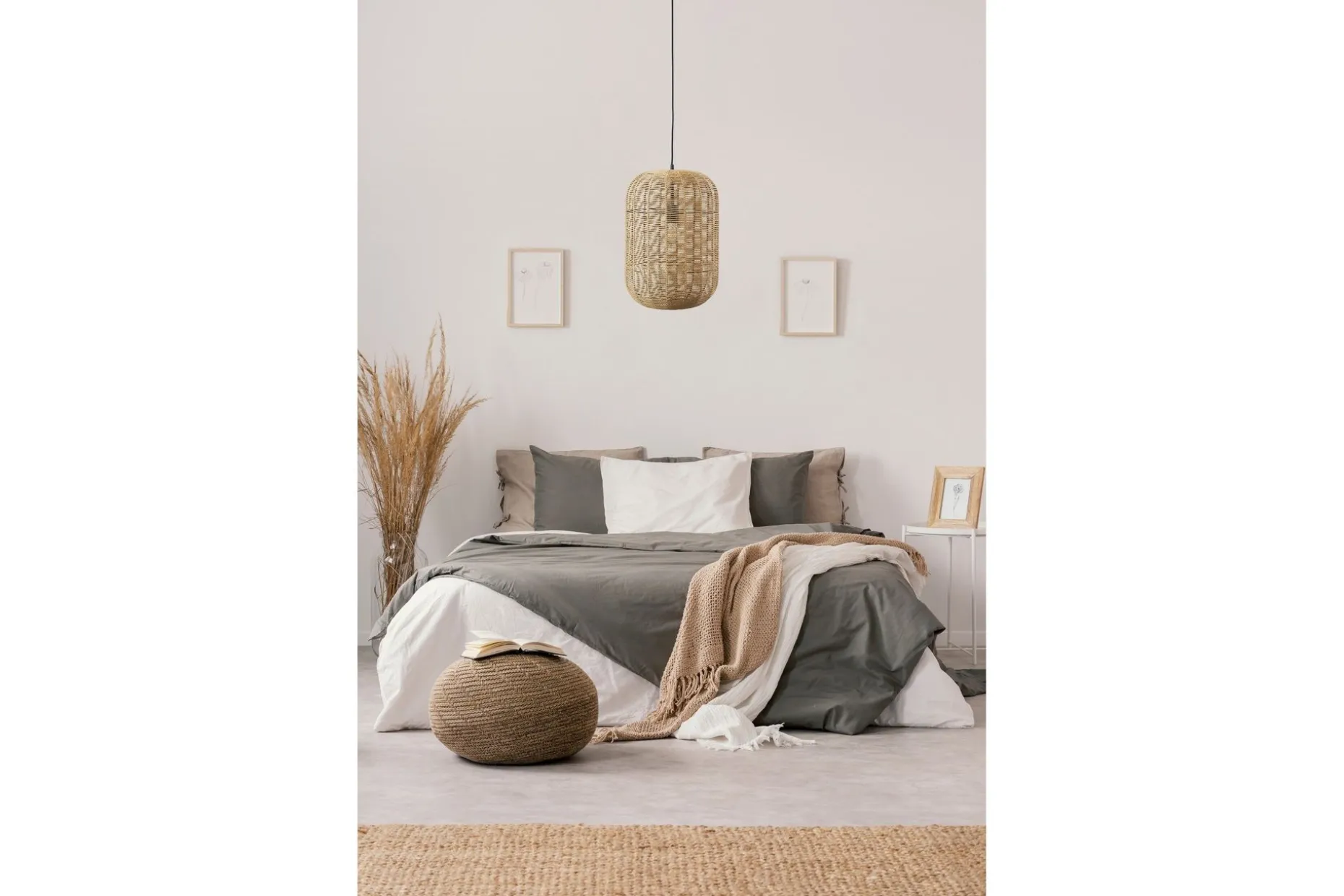 Trio Lighting Runa taklampe E27 25cm matt sort/rotting