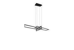 Trio Lighting Salinas LED taklampe matt svart