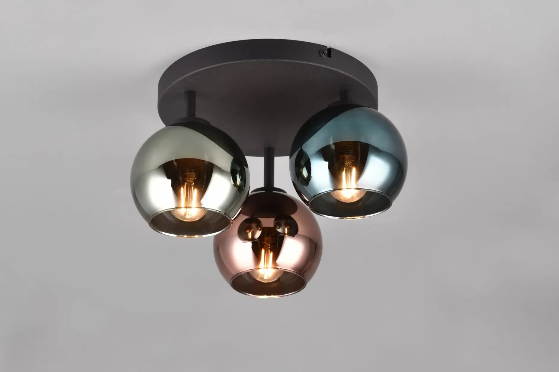 Trio Lighting Sheldon plafond 3L E14 flerfarget