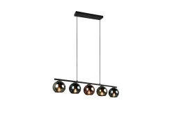 Trio Lighting Sheldon taklampe 5L E14 flerfarget