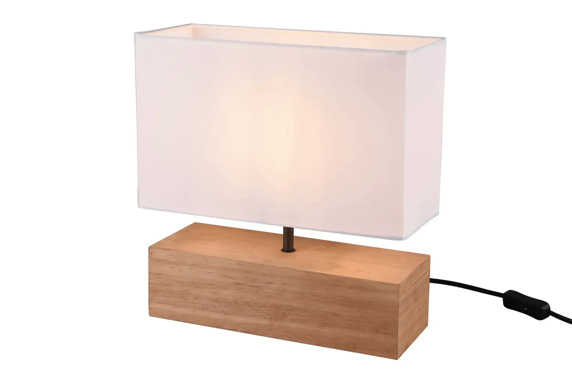Trio Lighting Woody bordlampe 12X30cm E27 tre/hvit