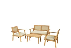 Tritante 4-seters Sofagruppe Utendørs – Loungegruppe balkong terrasse uteplass