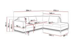 Truro Hjørnesofa Divan Høyre