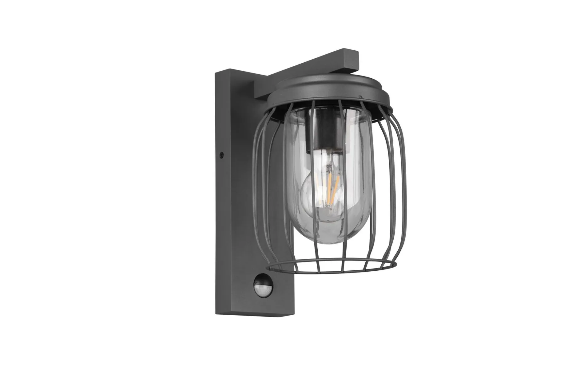 Tuela Vegglampe med rørelsesensor Antrasitt