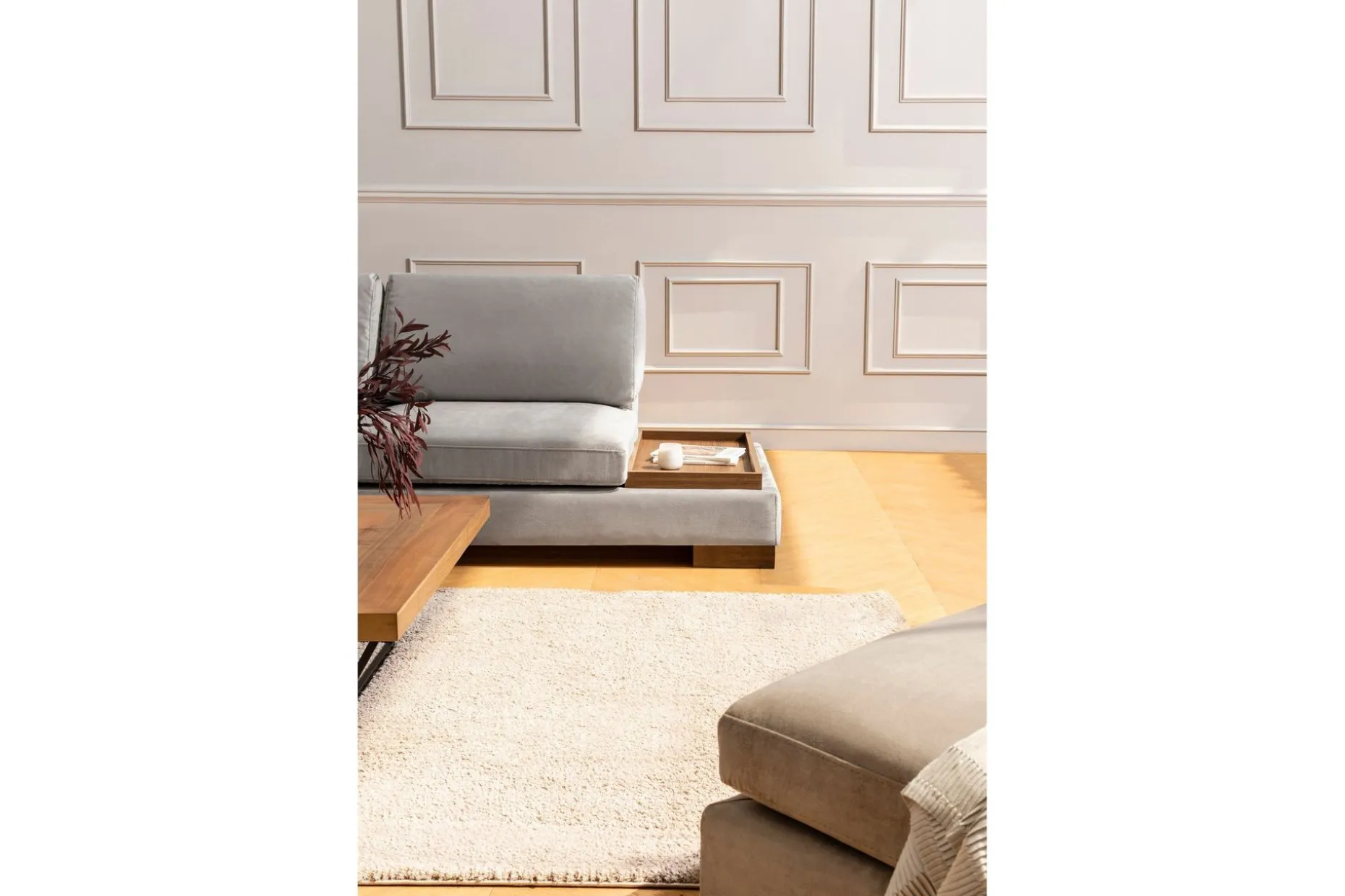Tulima Sofa med Sjeselong m Krakk Venstre