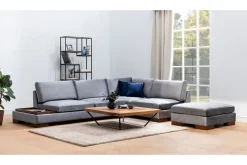 Tulima Sofa med Sjeselong m Krakk Høyre