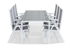 Tunis Spisegruppe 205x90 + 6 Maggie Posisjonsstol