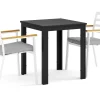 Tunis utendørs cafésett 70x70 cm med 2 Oliver karmstoler