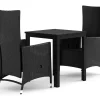 Tunis utendørs kafésett 70x70 cm med 2 Jenny spisestoler