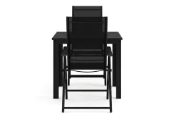 Tunis utendørs kafésett 70x70 cm med 2 Sanna posisjonsstoler