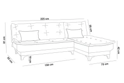 Turso Sovesofa med Divan Høyre