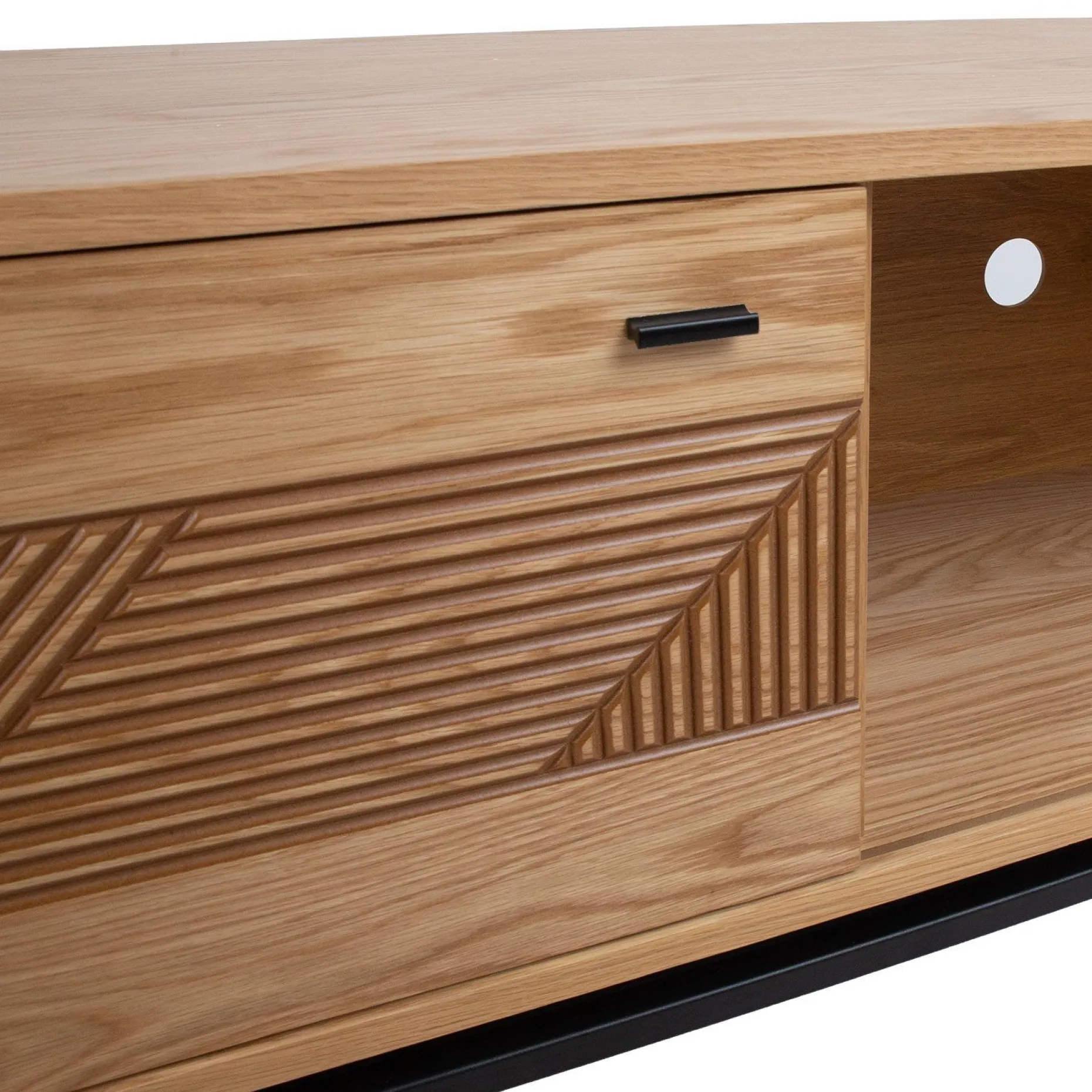 TV-bord HOME4YOU Cindy 180x40x55 cm MDF eik